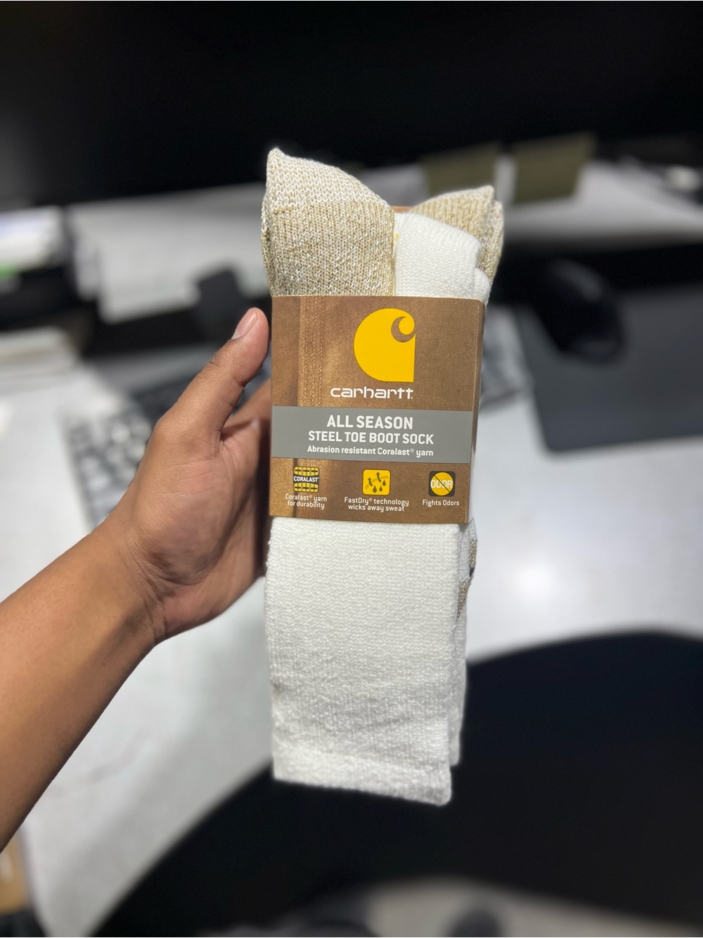 Carhartt All Season Steel Toe Boot Socks 2 Pack XL 11-15 NEW
